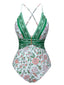 Costumi intero floreale con spalline sottili verde anni '50