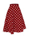 Gonna a ruota a pois rosso anni '50