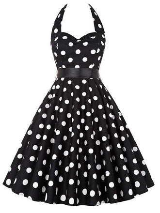 Abito cintura e pois a contrasto anni '50