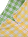 Abito patchwork multicolore anni '50 con spalline a quadri