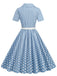 Abito con cintura e revers a pois anni '50