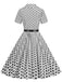 Abito con cintura e revers a pois anni '50