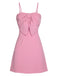 Abito con fiocco e spalline sottili rosa anni '60