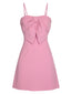 Abito con fiocco e spalline sottili rosa anni '60
