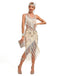 Abito da festa midi paillettes frange vintage anni '20