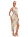 Abito da festa midi paillettes frange vintage anni '20