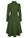 Cappotto con bottoni e collo alto in tinta unita anni '50