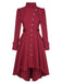 Cappotto con bottoni e collo alto in tinta unita anni '50