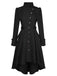 Cappotto con bottoni e collo alto in tinta unita anni '50