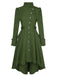 Cappotto con bottoni e collo alto in tinta unita anni '50