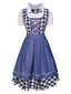 Abito bavarese dirndl per il carnevale dell'Oktoberfest anni '50
