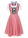 Abito bavarese dirndl per il carnevale dell'Oktoberfest anni '50