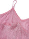 Abito rosa spalline sottili frange scollo a V anni '20