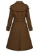 Trench con revers abbottonato color caffè anni '50