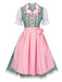 2PCS Top e abito a quadri e grembiule Oktoberfest anni '50