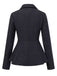 Giacca doppiopetto con revers a volant nero anni '50