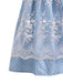 Completo con abito patchwork in pizzo Oktoberfest blu anni '50