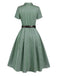 Abito piccolo plaid a quadri marrone anni '40