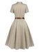 Abito piccolo plaid a quadri marrone anni '40
