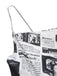 Abito in stile giornale e spalline sottili grigio anni '70