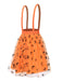 Gonna in rete con faccina sorridente Halloween arancione anni '40