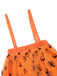2PCS Camicetta colletto Peter Pan e gonna faccina sorridente Halloween anni '40
