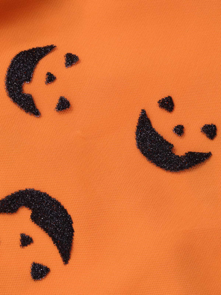 2PCS Camicetta colletto Peter Pan e gonna faccina sorridente Halloween anni '40