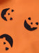 Gonna in rete con faccina sorridente Halloween arancione anni '40