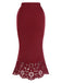 Gonna a coda di pesce traforata anni '30
