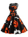 Abito senza maniche in pizzo patchwork di Halloween anni '50