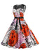 Abito senza maniche in pizzo patchwork di Halloween anni '50