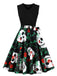 Abito a ruota con cintura patchwork di Halloween anni '50