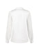 Blusa in raso con scollo tondo e maniche a sbuffo bianco anni '40