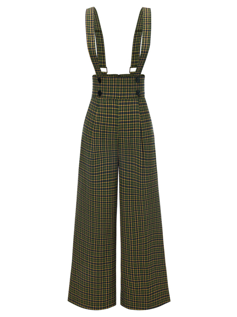 [Prevendita] Pantaloni a quadri con bottoni grigio anni '40