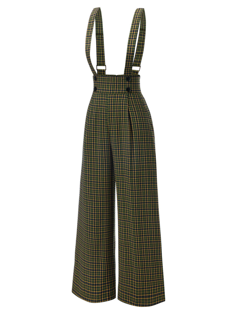 [Prevendita] Pantaloni a quadri con bottoni grigio anni '40