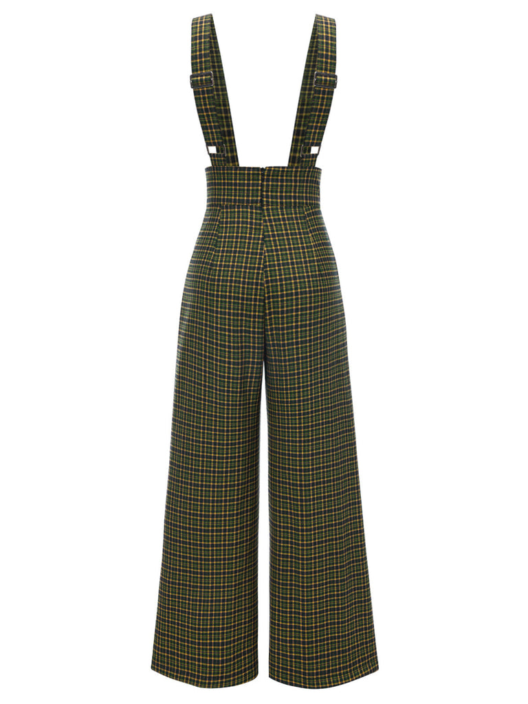 [Prevendita] Pantaloni a quadri con bottoni grigio anni '40