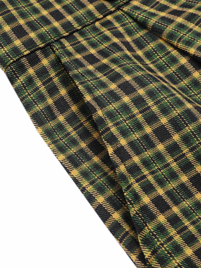 [Prevendita] Pantaloni a quadri con bottoni grigio anni '40