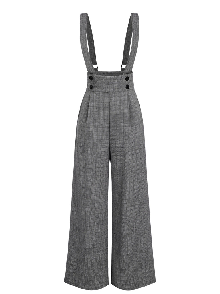 2PCS camicetta  maniche a sbuffo in raso e pantaloni anni '40