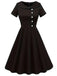 Abito con revers abbottonato nero anni '40