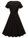 Abito con revers abbottonato nero anni '40