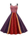 Abito patchwork con doppie spalline di Halloween anni '50