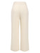 2PCS Canotta bottoni e pantaloni a gamba larga beige anni '60