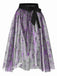 Copricostume con gonna a rete a ragnatela viola anni '50