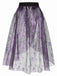 Copricostume con gonna a rete a ragnatela viola anni '50