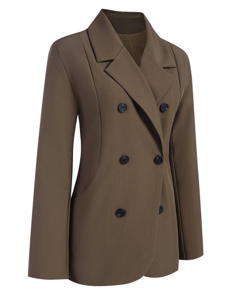 Blazer vintage a tinta unita con bottoni anni '40