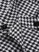 Cappotto motivo pied de poule con lacci nero anni '50