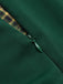 Abito patchwork plaid con revers verde anni '50