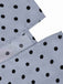 Abito a tubino con scollo a V e pois blu anni '60