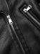 Cappotto in similpelle con revers a tinta unita nero anni '60