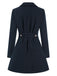 Cappotto doppiopetto con revers a tinta unita anni '70